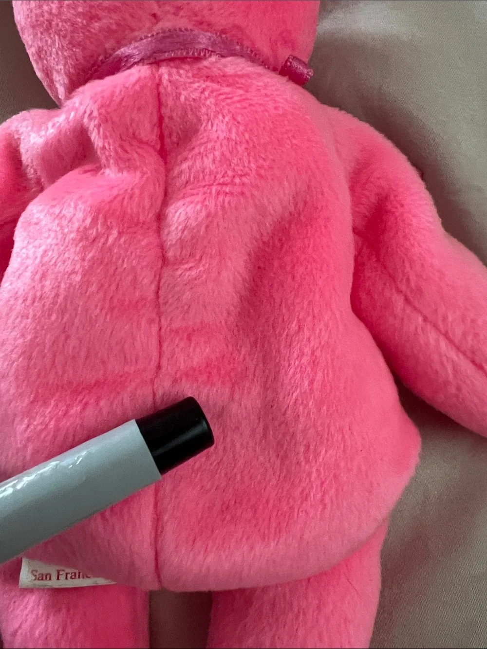 Ty Beanie Babies San Francisco Pink Teddy Bear Plush 2004 Souvenir w/ Tag 8”